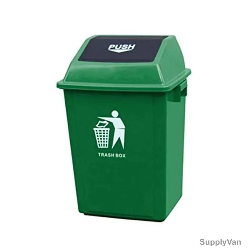 Akc Quadrate Garbage Bin, GC14G-40, Plastic, 40 Ltrs, Green
