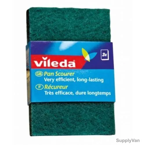 Vileda Handy Dish Washing Scouring Pad, VLSC72353, Foam, Green, PK3
