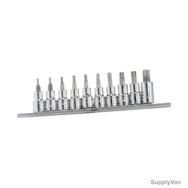 Genius Tamperproof Star Bit Socket Set, BS-310TA, 10PCS
