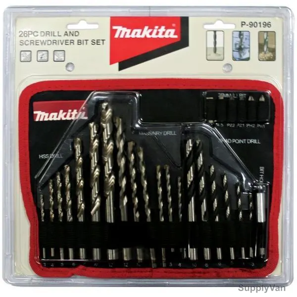 Makita Drill and Screwdriver Bit Set, P-90196, 26PCS
