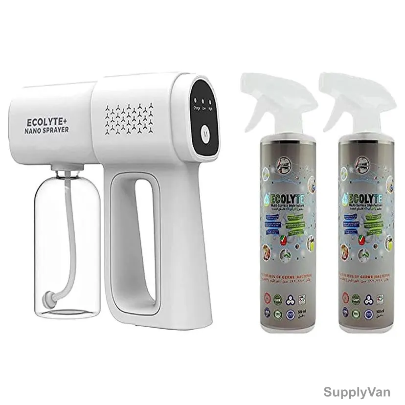 Ecolyte Plus Handheld Nano Sprayer With 2x 500ML Multi-Surface Disinfectant, 3 Pcs/Set — image 1