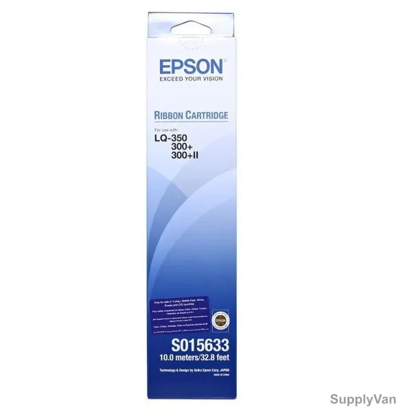 Epson Ribbon Cartridge, S015633, 10 Mtrs, Black
