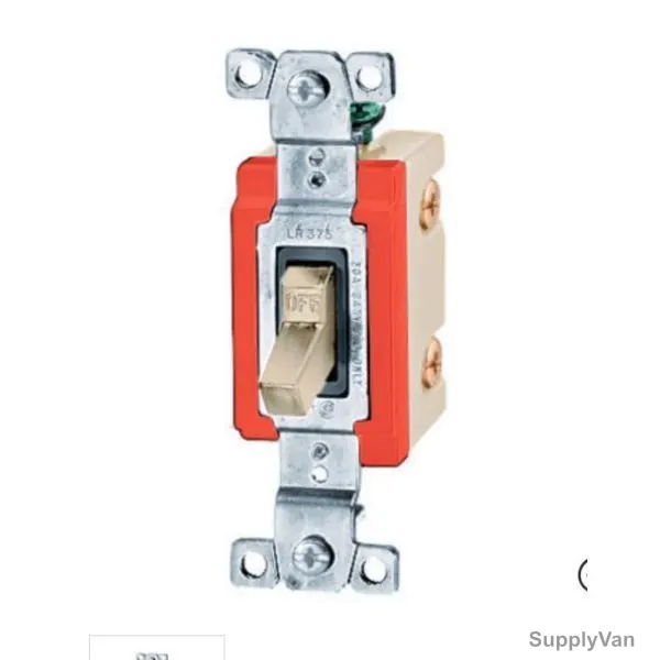Hubbell 2 Way Toggle Switch, HUBHBL18221ICN, 20A, 347VAC