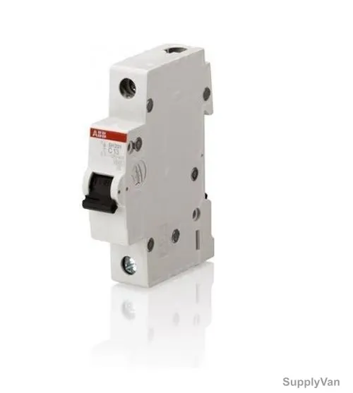 Abb Miniature Circuit Breaker, SH201-C16, 1P, Curve C, 16A