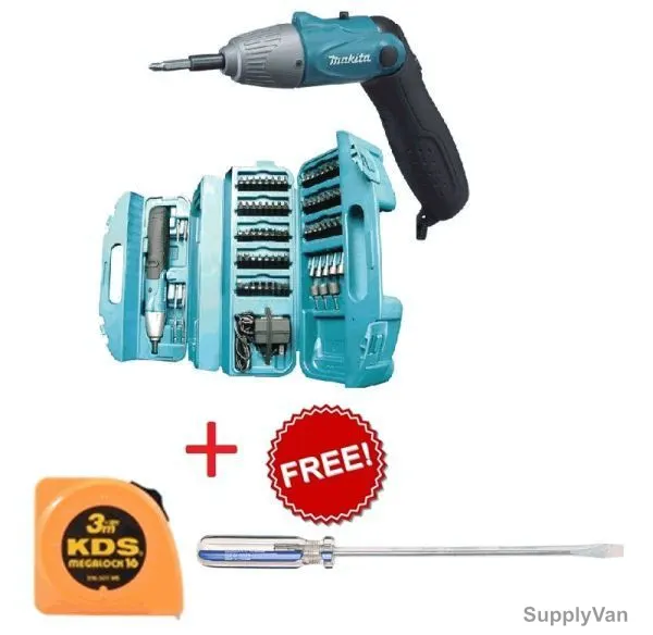 Makita Cordless Screwdriver With Bit Set 6723DW With Free 3Mtrs Tape and Screwdriver