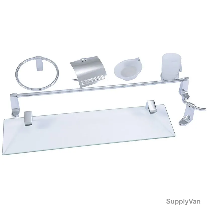 Falcon Bathroom Accessories Set, B11000, Silver Colour, 6 Pcs, Steel — image 1