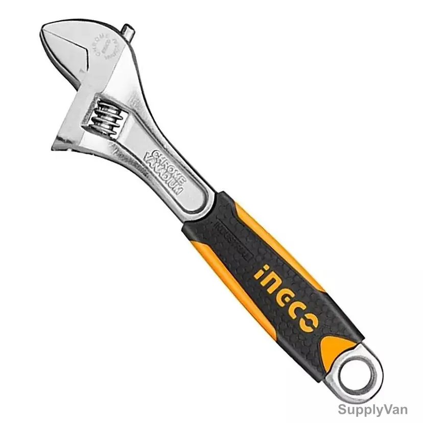 Ingco Adjustable Wrench, HADW131128, CrV Steel, 0-45MM Jaw Capacity, 300MM Length