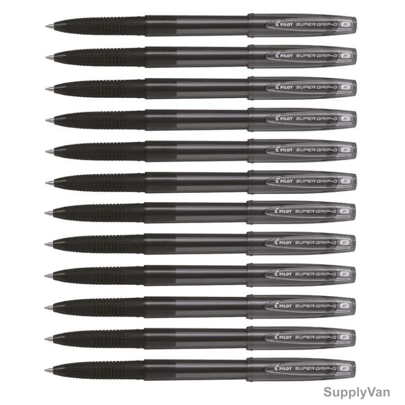 Pilot Ballpoint Pen, BPS-GGF-B, Super Grip G, 0.7MM, Black, PK12