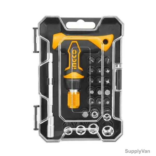 Ingco T-Handle Wrench Screwdriver Set, HKSDB0188, CrV Steel, 24 Pcs/Set