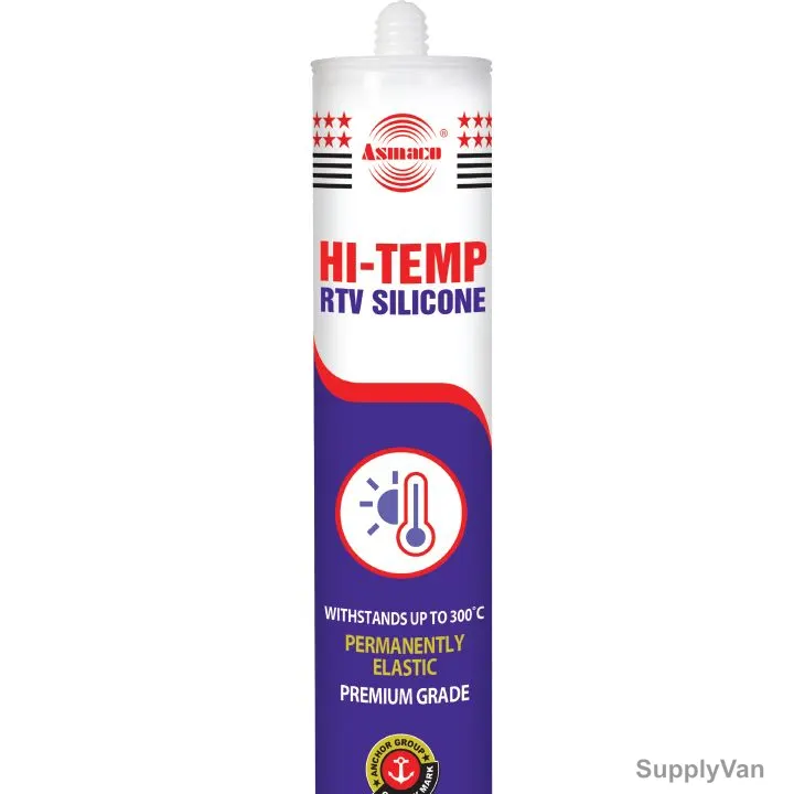 Asmaco Hi-Temp RTV Silicone Sealant, 280ML, Red, 24 Pcs/Carton