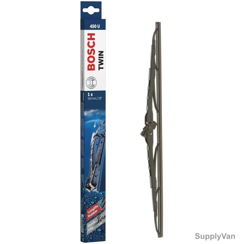 Bosch Twin Spoiler Wiper Blade, 3397004581, 450MM, Black — image 1