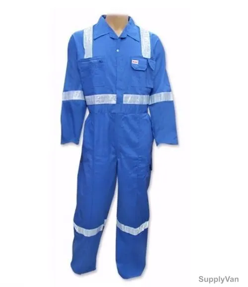 Unique Twill Cotton Coverall With Reflective Tape, SC-07, 200GSM