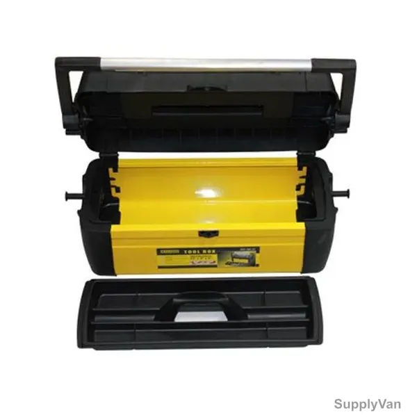 Maxtorq Tool Box, MXT-385, Metal and Plastic, 23 Inch, Yellow