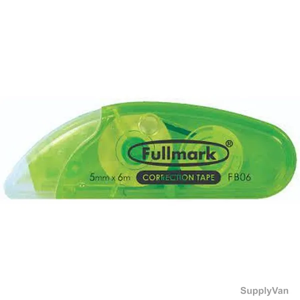 Fullmark Correction Tape, FB06, 5MM Width x 6 Mtrs Length, Green