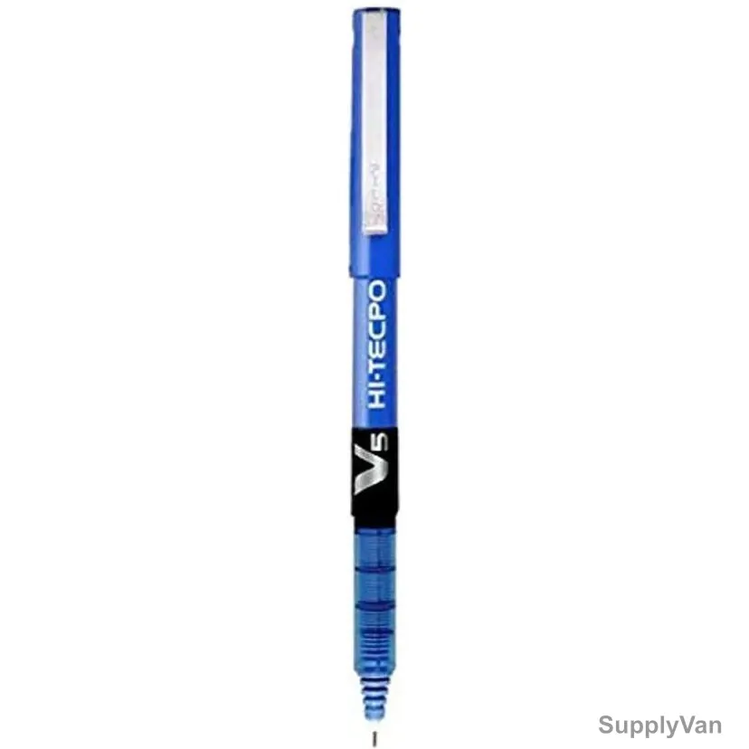 Pilot Hi-Tecpoint Roller Ball Pen, BX-V5, 0.5MM Tip Size, Blue, 12 Pcs/Pack