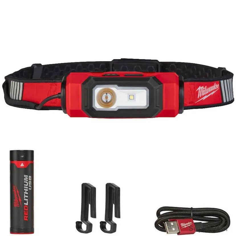 Milwaukee Rechargeable Hi-Vis Headlamp, L4HL-VIS-201, 600 LM, 4V — image 1