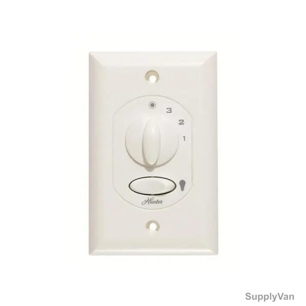 Hunter Fan and Light Remote Control, 24757, 3 Speed, White