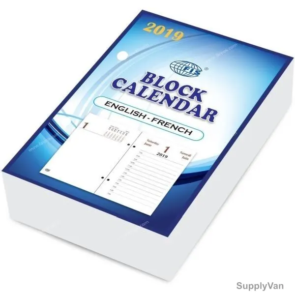 FIS Block Calendar, FSBCEF19, 2019, En-Fr, Paper, Multicolor