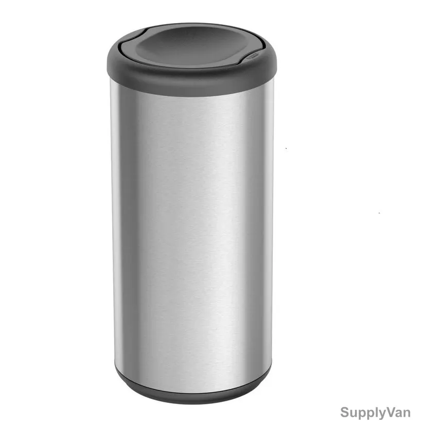 Tramontina Swing Trash Bin, 94539200, Stainless Steel, 40 Ltrs Capacity, Black/Silver — image 1
