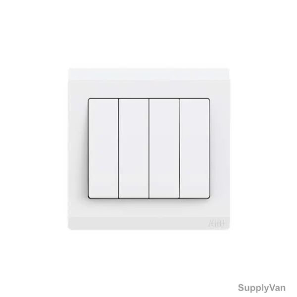 Abb Electrical Switch, BL108, Inora, 4 Gang, 2 Way, 10AX, White — image 1
