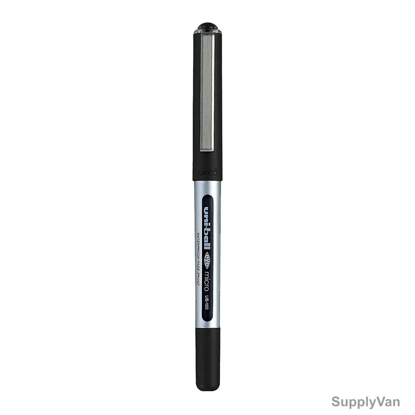 Uni-Ball Ball Point Pen, UB150-02BK, Eye Micro, 0.5MM Tip, Black, 2 Pcs/Pack