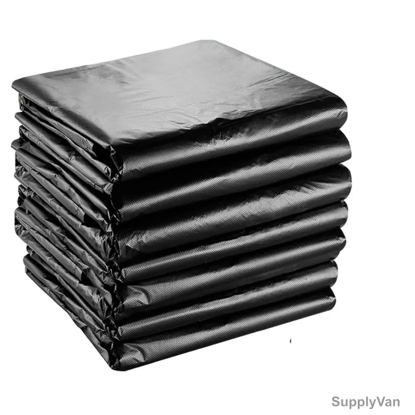 Swish Heavy Duty Garbage Bag, 100 Micron, 60 Gallon, 90CM Width x 110CM Length, Black, 60 Pcs/Pack — image 1
