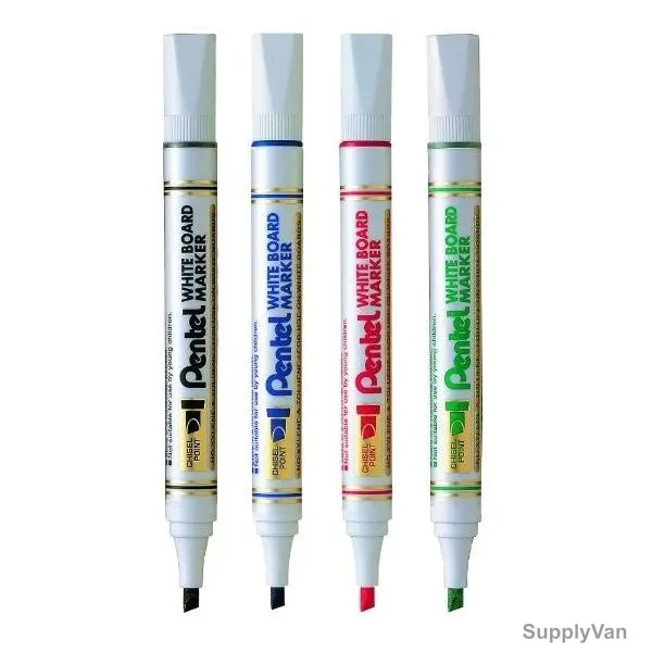 Pentel White Board Marker, PE-MW86-05DP, 1.8-4.5MM, Assorted Colors, 60 Pcs/Set
