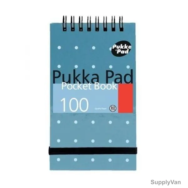 Pukka Metallic Pocket Book, 6254-MET, 76 x 127 mm, 100 Pages, Blue