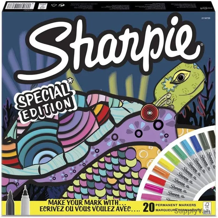 Sharpie Turtle Pack Permanent Marker, SP-2115767, 2.7MM Tip Size, Assorted Colors, 20 Pcs/Set — image 1