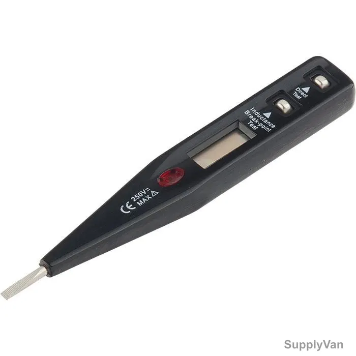 Sparta Voltage Tester With Neon Lamp, 130855, 12-220V, Liquid Crystal Display