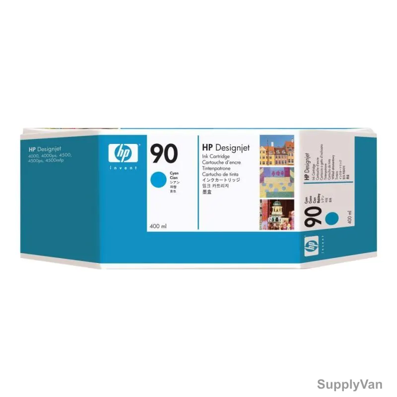 HP DesignJet Printhead and Printhead Cleaner, C5061A, 90, Cyan, 2 Pcs/Kit