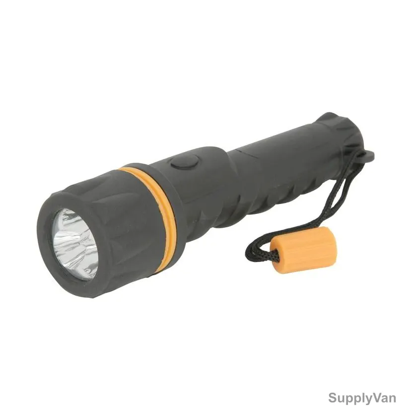 Mercury LED Rubber Torch, 410-326UK, 2 x AA, 140MM Length, Black — image 1