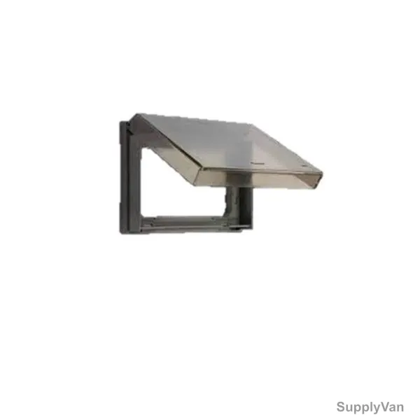 Panasonic 2 Gang Weather Proof Switch Cover, WBG8982-P, Plastic, Grey