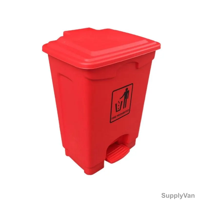 Akc Garbage Bin With Pedal, CHGC35R-20, Plastic, 20 Ltrs, Red