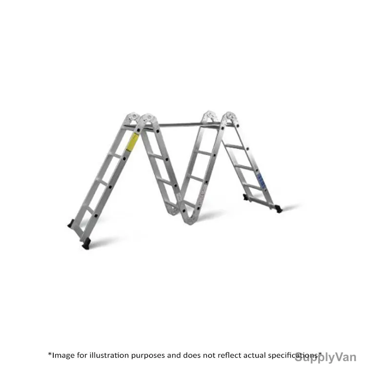Topman Triple Selection Straight Ladder, MTAL-28, Aluminium, 4 + 7 Steps, 150 Kg Loading Capacity