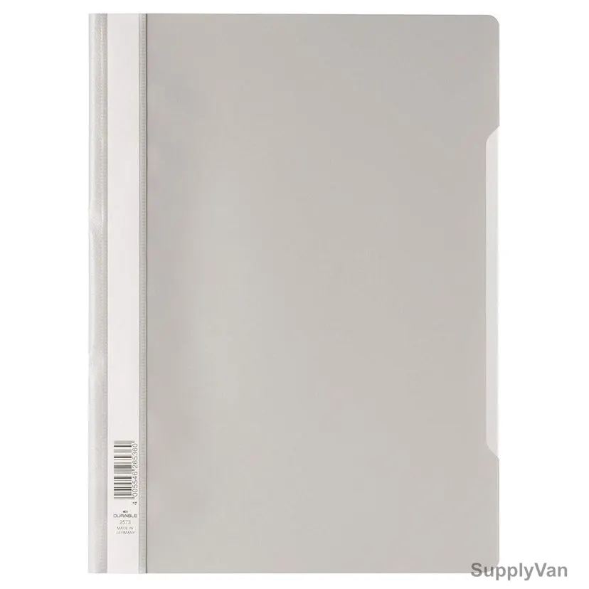 Durable File Folder, 257310, Plastic, A4, Grey, 50 Pcs/Box