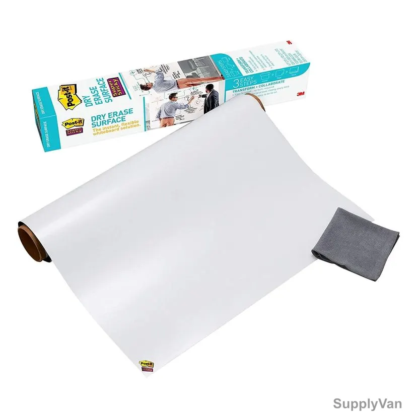 Post-It Paper Blocks Dry Erase Surface Whiteboard, 120 x 90CM