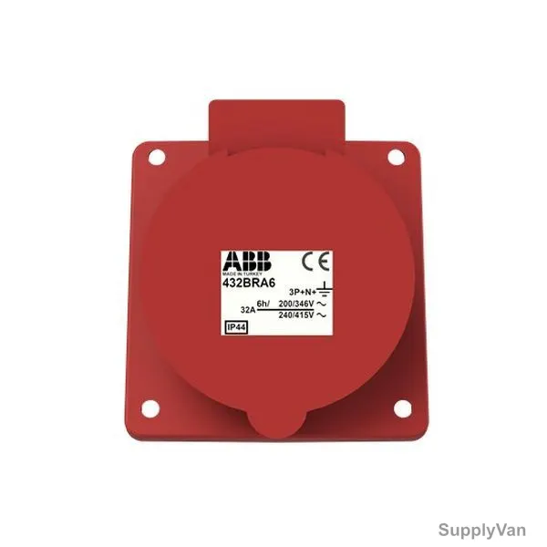 ABB Pin and Sleeve Connector, 432BRA6, 5 Pole, 32A, Red