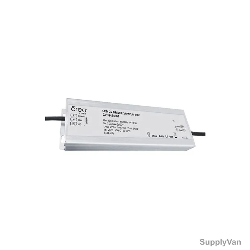 Creo Light Slim LED Converter, Metal, IP67, 24V, 240W