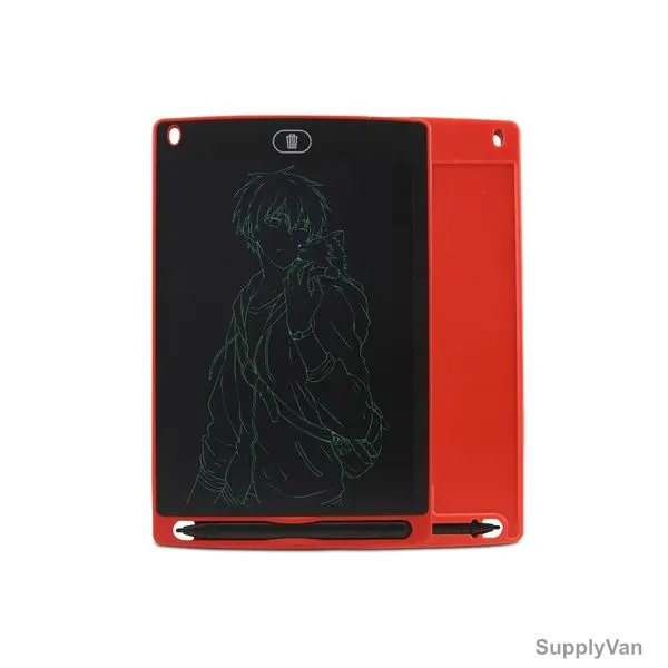 LCD Writing Pad, ABS, 8.5 Inch, CR2020, 130mAh, Red