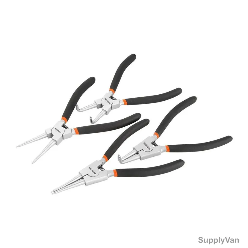 Wokin Circlip Plier Set, SHGT-W-104907, 7 Inch, 4 Pcs/Set