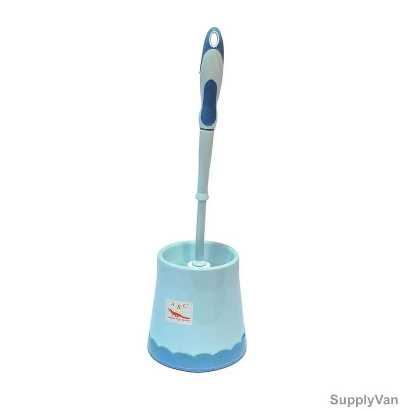 Akc Toilet Brush Set, TB21, Plastic, Printed, Light Blue