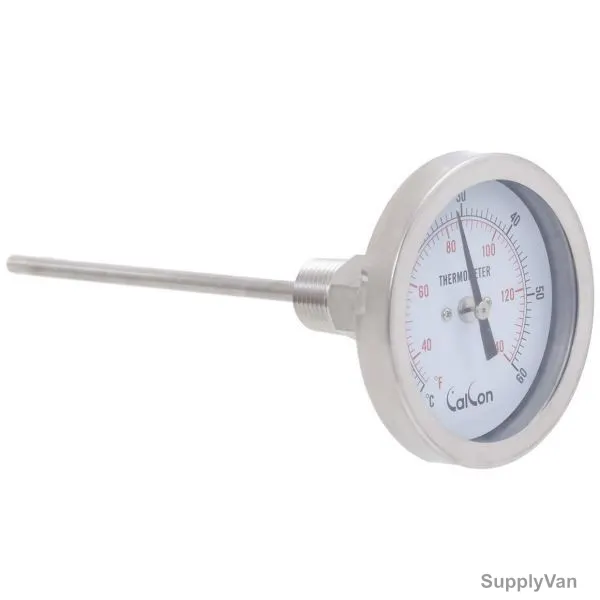 Calcon Bi-Metal Temperature Gauge, CCTB18D, 80x150MM, 1/2 Inch, NPT, 0-60 Deg. C
