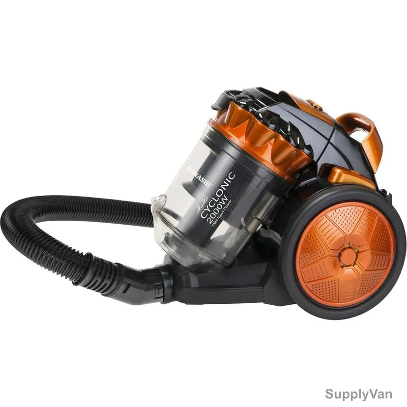 Sonashi Cyclone Vacuum Cleaner, SVC-9028C, 2000W, 3 Ltrs, Black/Orange — image 1