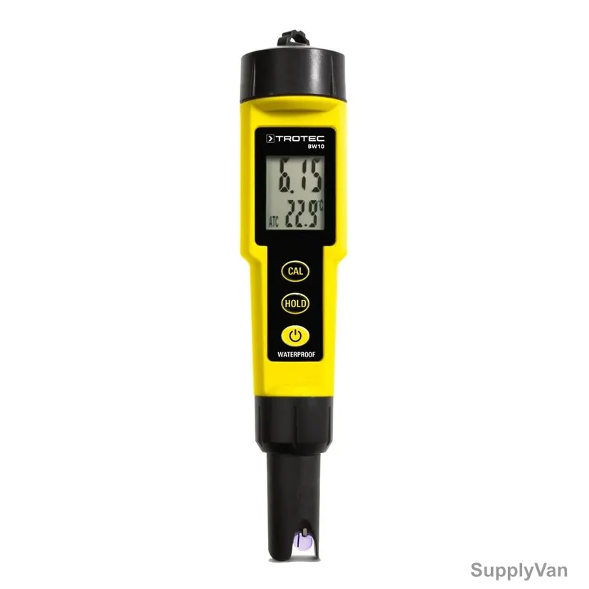 Trotec pH Measuring Device, BW10, LCD, 0 to 14 pH — image 1