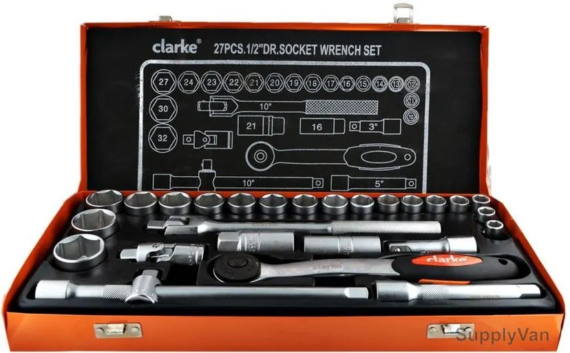 Clarke Drive Socket Set, SS10-32CL, 27PCS