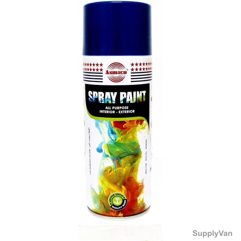 Asmaco All Purpose Interior and Exterior Spray Paint, 400ML, Light Blue