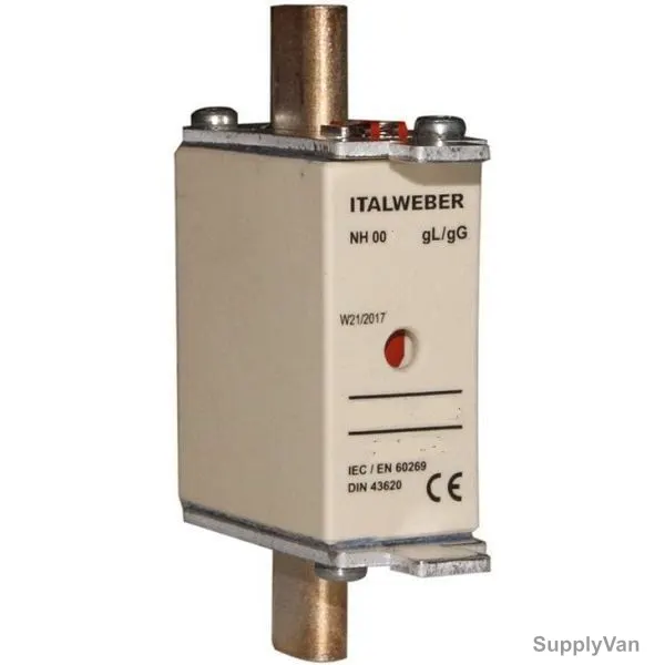 Italweber Ceramic Fuse, NH000GG40V50, 3.9W, 400VAC, 50A, 100kA