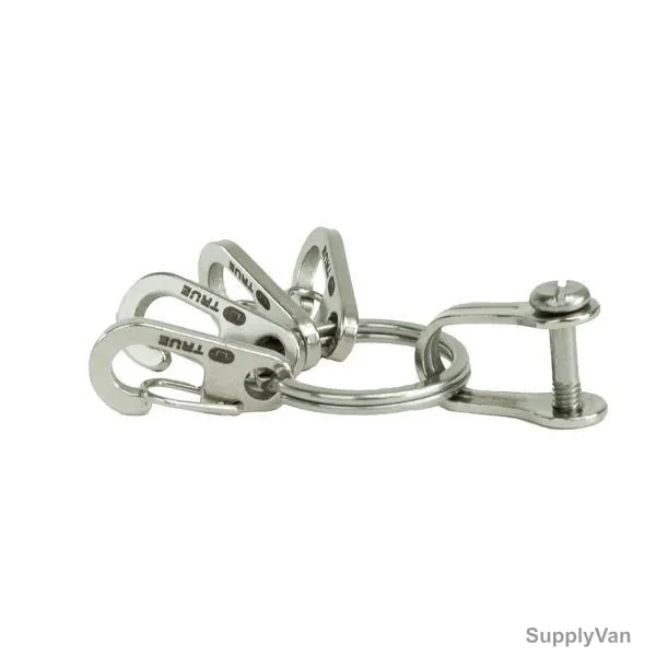 True Utility Multi Tool Keyring, TU-245, Silver