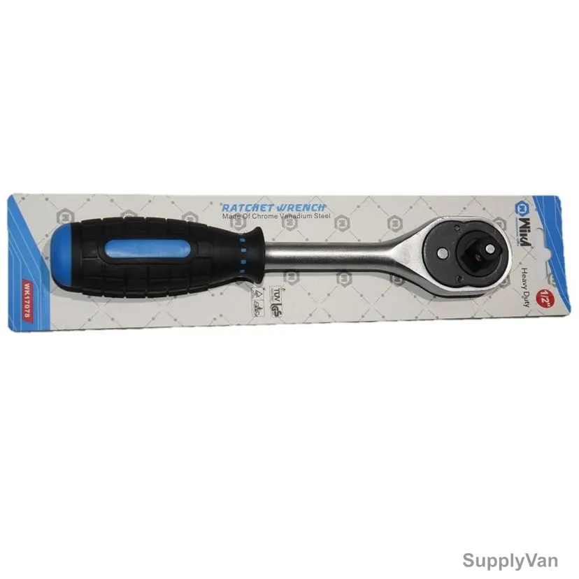 Wika Ratchet Wrench Handle, WK17078, 1/2 Inch Drive, 10 Inch